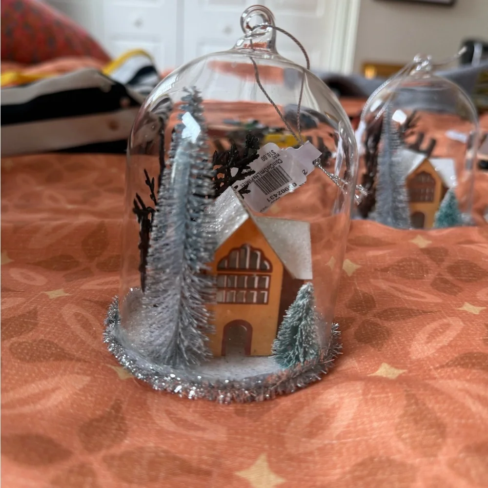 NWT - Holiday Cabin Cloche Ornament